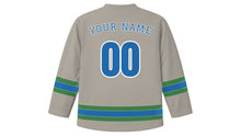 Load image into Gallery viewer, Cardiff Original Hockey Jersey in Castle Stone, back view with your name and number