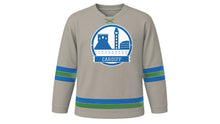 Load image into Gallery viewer, Cardiff Original Hockey Jersey in Castle Stone, front view – custom name and number