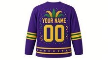 Load image into Gallery viewer, Carnival Original Hockey Jersey in Purple, back view with your name and number