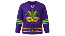 Load image into Gallery viewer, Carnival Original Hockey Jersey in Purple, front view – custom name and number
