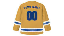 Load image into Gallery viewer, Casablanca Original Hockey Jersey in Desert Sand, back view with your name and number