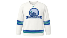 Load image into Gallery viewer, Casablanca Original Hockey Jersey in Whitewash, front view – custom name and number
