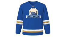 Load image into Gallery viewer, Casablanca Original Hockey Jersey in Zellige Blue, front view – custom name and number
