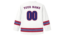 Load image into Gallery viewer, Chakri Day Original Hockey Jersey in White, back view with your name and number