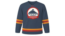 Load image into Gallery viewer, Changsha Original Hockey Jersey in Xiang River Slate, front view – custom name and number