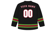 Load image into Gallery viewer, Chapchar Kut Original Hockey Jersey in Black, back view with your name and number