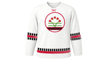 Load image into Gallery viewer, Chapchar Kut Original Hockey Jersey in White, front view – custom name and number