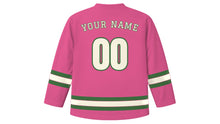 Load image into Gallery viewer, Charlotte Original Hockey Jersey in Crepe Myrtle Pink, back view with your name and number