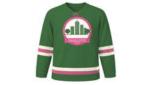 Load image into Gallery viewer, Charlotte Original Hockey Jersey in Willow Oak Green, front view – custom name and number