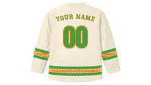 Load image into Gallery viewer, Cheese Rolling Festival Original Hockey Jersey in Cream, back view with your name and number