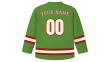 Load image into Gallery viewer, Chengdu Original Hockey Jersey in Bamboo Green, back view with your name and number