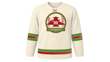 Load image into Gallery viewer, Chengdu Original Hockey Jersey in Cream, front view – custom name and number