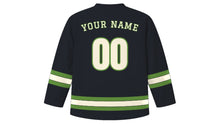 Load image into Gallery viewer, Chengdu Original Hockey Jersey in Ink Black, back view with your name and number
