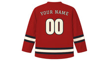 Load image into Gallery viewer, Chengdu Original Hockey Jersey in Pepper Red, back view with your name and number