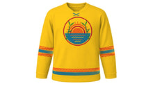 Load image into Gallery viewer, Chhath Puja Original Hockey Jersey in Sunrise Yellow, front view – custom name and number