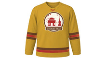 Load image into Gallery viewer, Chiang Mai Original Hockey Jersey in Lanna Gold, front view – custom name and number
