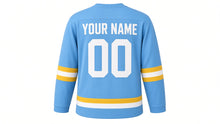 Load image into Gallery viewer, Children's Day Original Hockey Jersey in Sky Blue, back view with your name and number
