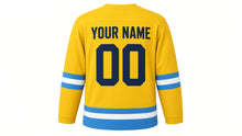 Load image into Gallery viewer, Children's Day Original Hockey Jersey in Yellow, back view with your name and number