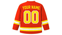 Load image into Gallery viewer, China Original Hockey Jersey in Red, back view with your name and number