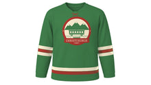 Load image into Gallery viewer, Christchurch Original Hockey Jersey in Garden Green, front view – custom name and number