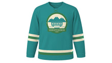 Load image into Gallery viewer, Christchurch Original Hockey Jersey in River Teal, front view – custom name and number