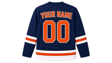 Load image into Gallery viewer, Chuseok Original Hockey Jersey in Navy, back view with your name and number