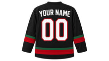 Load image into Gallery viewer, Cinco de Mayo Original Hockey Jersey in Black, back view with your name and number
