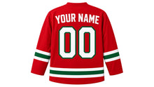 Load image into Gallery viewer, Cinco de Mayo Original Hockey Jersey in Red, back view with your name and number