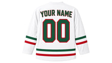 Load image into Gallery viewer, Cinco de Mayo Original Hockey Jersey in White, back view with your name and number
