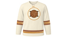 Load image into Gallery viewer, Cinnamon Roll Day Original Hockey Jersey in Vanilla Cream, front view – custom name and number