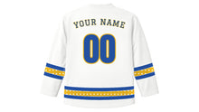 Load image into Gallery viewer, Círio de Nazaré Original Hockey Jersey in White, back view with your name and number