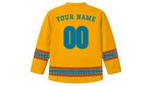 Load image into Gallery viewer, Colombo Original Hockey Jersey in Saffron, back view with your name and number