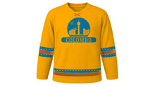 Load image into Gallery viewer, Colombo Original Hockey Jersey in Saffron, front view – custom name and number