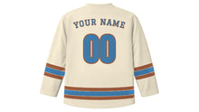 Load image into Gallery viewer, Columbus Original Hockey Jersey in Arch City Cream, back view with your name and number