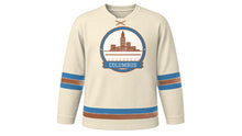 Load image into Gallery viewer, Columbus Original Hockey Jersey in Arch City Cream, front view – custom name and number