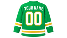 Load image into Gallery viewer, Comoros Original Hockey Jersey in Green, back view with your name and number