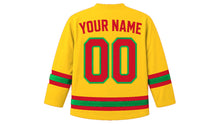 Load image into Gallery viewer, Comoros Original Hockey Jersey in Yellow, back view with your name and number