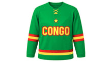 Load image into Gallery viewer, Congo Original Hockey Jersey in Green, front view – custom name and number
