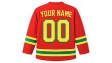 Load image into Gallery viewer, Congo Original Hockey Jersey in Red, back view with your name and number