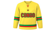Load image into Gallery viewer, Congo Original Hockey Jersey in Yellow, front view – custom name and number