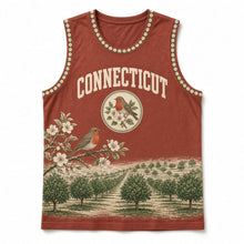 Load image into Gallery viewer, Connecticut Robin Orchard Original Basketball Jersey in Colonial Brick, front view – custom name and number