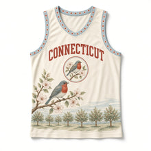 Load image into Gallery viewer, Connecticut Robin Orchard Original Basketball Jersey in Blossom Cream, front view – custom name and number