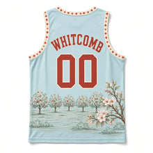 Load image into Gallery viewer, Connecticut Robin Orchard Original Basketball Jersey in Robin Egg Blue, back view with your name and number