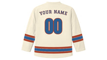 Load image into Gallery viewer, Copenhagen Original Hockey Jersey in Cream, back view with your name and number