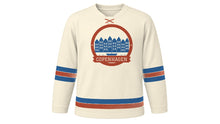 Load image into Gallery viewer, Copenhagen Original Hockey Jersey in Cream, front view – custom name and number