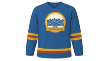Load image into Gallery viewer, Copenhagen Original Hockey Jersey in Harbor Blue, front view – custom name and number