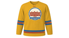 Load image into Gallery viewer, Copenhagen Original Hockey Jersey in Mustard Yellow, front view – custom name and number