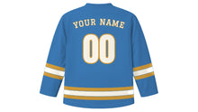 Load image into Gallery viewer, Córdoba Original Hockey Jersey in Highland Sky Blue, back view with your name and number