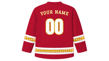 Load image into Gallery viewer, Corpus Christi Original Hockey Jersey in Red, back view with your name and number