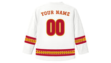 Load image into Gallery viewer, Corpus Christi Original Hockey Jersey in White, back view with your name and number